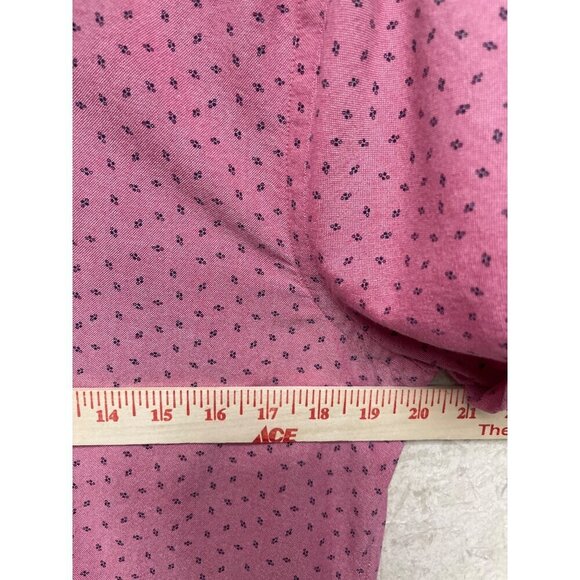 Zara Man Pink Slim Fit Collared Button Front Short Sleeve Shirt Men's Large - Picture 5 of 7